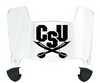 CSU Buccaneers Mini Football Helmet Visor Shield w/ Clips - PICK VISOR & LOGO COLOR