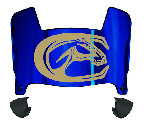 Cal Davis Aggies Mini Football Helmet Visor Shield w/ Clips - PICK VISOR & LOGO COLOR