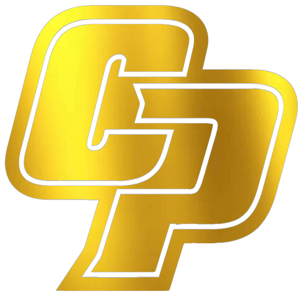 Cal Poly Mustangs GOLD CHROME MIRROR Team Logo Premium DieCut Vinyl Decal PICK SIZE