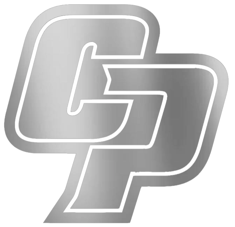 Cal Poly Mustangs SILVER CHROME MIRROR Team Logo Premium DieCut Vinyl Decal PICK SIZE