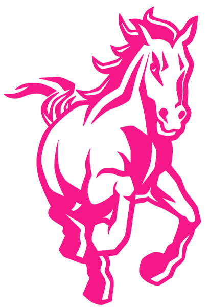 Cal Poly Mustangs Hot Pink Mascot Logo Premium DieCut Vinyl Decal PICK SIZE