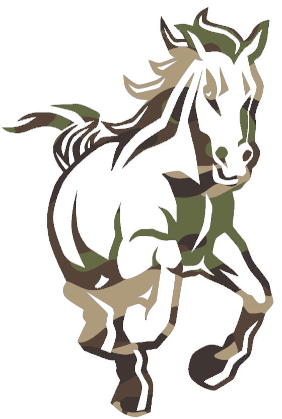 Cal Poly Mustangs Woodland Camo Camouflage Mascot Logo Premium DieCut Vinyl Decal PICK SIZE