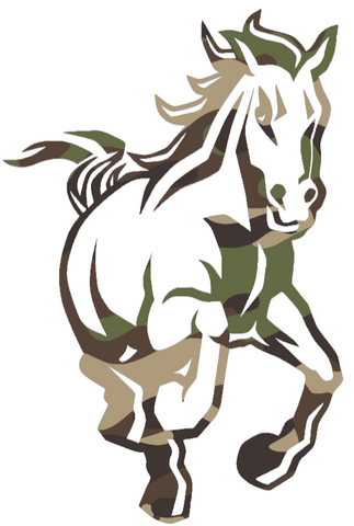 Cal Poly Mustangs Woodland Camo Camouflage Mascot Logo Premium DieCut Vinyl Decal PICK SIZE