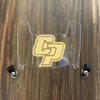 Cal Poly Mustangs Mini Football Helmet Visor Shield Clear w/ Clips - VEGAS GOLD