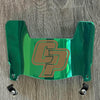 Cal Poly Mustangs Mini Football Helmet Visor Shield Green Chrome Mirror w/ Clips - Metallic Gold
