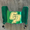 Cal Poly Mustangs Mini Football Helmet Visor Shield Green Chrome Mirror w/ Clips - Vegas Gold