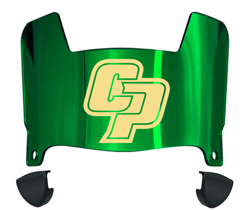 Cal Poly Mustangs Mini Football Helmet Visor Shield w/ Clips - PICK VISOR & LOGO COLOR