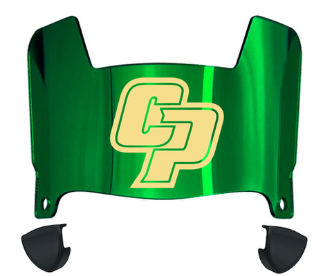 Cal Poly Mustangs Mini Football Helmet Visor Shield w/ Clips - PICK VISOR & LOGO COLOR