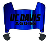 Cal Davis Aggies Mini Football Helmet Visor Shield w/ Clips - PICK VISOR & LOGO COLOR