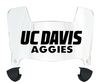 Cal Davis Aggies Mini Football Helmet Visor Shield w/ Clips - PICK VISOR & LOGO COLOR