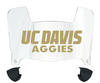 Cal Davis Aggies Mini Football Helmet Visor Shield w/ Clips - PICK VISOR & LOGO COLOR