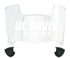 Cal Davis Aggies Mini Football Helmet Visor Shield w/ Clips - PICK VISOR & LOGO COLOR