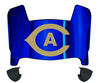 Cal Davis Aggies Mini Football Helmet Visor Shield w/ Clips - PICK VISOR & LOGO COLOR