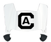 Cal Davis Aggies Mini Football Helmet Visor Shield w/ Clips - PICK VISOR & LOGO COLOR