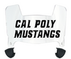 Cal Poly Mustangs Mini Football Helmet Visor Shield w/ Clips - PICK VISOR & LOGO COLOR