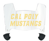 Cal Poly Mustangs Mini Football Helmet Visor Shield w/ Clips - PICK VISOR & LOGO COLOR