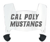Cal Poly Mustangs Mini Football Helmet Visor Shield w/ Clips - PICK VISOR & LOGO COLOR