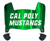 Cal Poly Mustangs Mini Football Helmet Visor Shield w/ Clips - PICK VISOR & LOGO COLOR