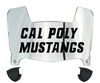 Cal Poly Mustangs Mini Football Helmet Visor Shield w/ Clips - PICK VISOR & LOGO COLOR