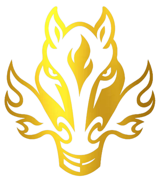 Calgary Flames GOLD CHROME MIRROR Alternate Logo Premium DieCut Vinyl Decal PICK SIZE