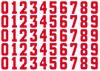 Calgary Flames Helmet Jersey Style Vinyl Number Decal Sheet Set of 50 #0-9 - Pick Color & Size