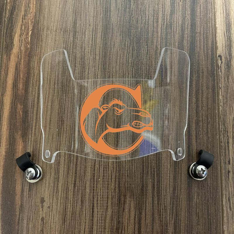 Campbell Fighting Camels Mini Football Helmet Visor Shield Clear w/ Clips - PICK LOGO COLOR