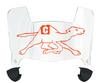 Campbell Fighting Camels Mini Football Helmet Visor Shield w/ Clips - PICK VISOR & LOGO COLOR