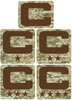 Dual Color Camo Camouflage Captain Patch Jersey C Style Football Helmet Decal - Perfect for Adult & Youth Full Size Football Helmets - PICK COLOR