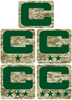 Dual Color Camo Camouflage Captain Patch Jersey C Style Football Helmet Decal - Perfect for Adult & Youth Full Size Football Helmets - PICK COLOR