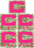 Dual Color Camo Camouflage Captain Patch Jersey C Style Football Helmet Decal - Perfect for Adult & Youth Full Size Football Helmets - PICK COLOR