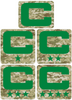 Dual Color Camo Camouflage Captain Patch Jersey C Style Football Helmet Decal - Perfect for Adult & Youth Full Size Football Helmets - PICK COLOR