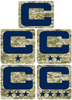 Dual Color Camo Camouflage Captain Patch Jersey C Style Football Helmet Decal - Perfect for Adult & Youth Full Size Football Helmets - PICK COLOR
