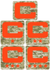 Dual Color Camo Camouflage Captain Patch Jersey C Style Football Helmet Decal - Perfect for Adult & Youth Full Size Football Helmets - PICK COLOR