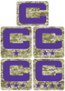 Dual Color Camo Camouflage Captain Patch Jersey C Style Football Helmet Decal - Perfect for Adult & Youth Full Size Football Helmets - PICK COLOR