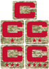 Dual Color Camo Camouflage Captain Patch Jersey C Style Football Helmet Decal - Perfect for Adult & Youth Full Size Football Helmets - PICK COLOR