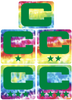 Dual Color Tie Dye Crucial Catch Cancer Captain Patch Jersey C Style Football Helmet Decal - Perfect for Adult & Youth Full Size Football Helmets - PICK COLOR