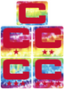 Dual Color Tie Dye Crucial Catch Cancer Captain Patch Jersey C Style Football Helmet Decal - Perfect for Adult & Youth Full Size Football Helmets - PICK COLOR