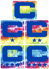 Dual Color Tie Dye Crucial Catch Cancer Captain Patch Jersey C Style Football Helmet Decal - Perfect for Adult & Youth Full Size Football Helmets - PICK COLOR