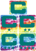 Dual Color Tie Dye Crucial Catch Cancer Captain Patch Jersey C Style Football Helmet Decal - Perfect for Adult & Youth Full Size Football Helmets - PICK COLOR