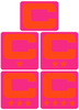 Dual Color Hot Pink Captain Patch Jersey C Style Football Helmet Decal - Perfect for Adult & Youth Full Size Football Helmets - PICK COLOR