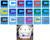 Dual Color Light Blue Captain Patch Jersey C Style Football Helmet Decal - Perfect for Adult & Youth Full Size Football Helmets - PICK COLOR