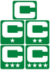 Dual Color Light Green Captain Patch Jersey C Style Football Helmet Decal - Perfect for Adult & Youth Full Size Football Helmets - PICK COLOR