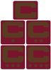 Dual Color Maroon Captain Patch Jersey C Style Football Helmet Decal - Perfect for Adult & Youth Full Size Football Helmets - PICK COLOR