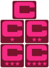Dual Color Maroon Captain Patch Jersey C Style Football Helmet Decal - Perfect for Adult & Youth Full Size Football Helmets - PICK COLOR