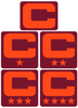 Dual Color Maroon Captain Patch Jersey C Style Football Helmet Decal - Perfect for Adult & Youth Full Size Football Helmets - PICK COLOR