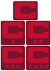 Dual Color Maroon Captain Patch Jersey C Style Football Helmet Decal - Perfect for Adult & Youth Full Size Football Helmets - PICK COLOR