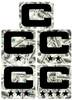 Dual Color Money Print Captain Patch Jersey C Style Football Helmet Decal - Perfect for Adult & Youth Full Size Football Helmets - PICK COLOR