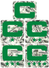 Dual Color Money Print Captain Patch Jersey C Style Football Helmet Decal - Perfect for Adult & Youth Full Size Football Helmets - PICK COLOR