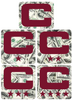Dual Color Money Print Captain Patch Jersey C Style Football Helmet Decal - Perfect for Adult & Youth Full Size Football Helmets - PICK COLOR