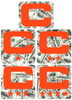 Dual Color Money Print Captain Patch Jersey C Style Football Helmet Decal - Perfect for Adult & Youth Full Size Football Helmets - PICK COLOR
